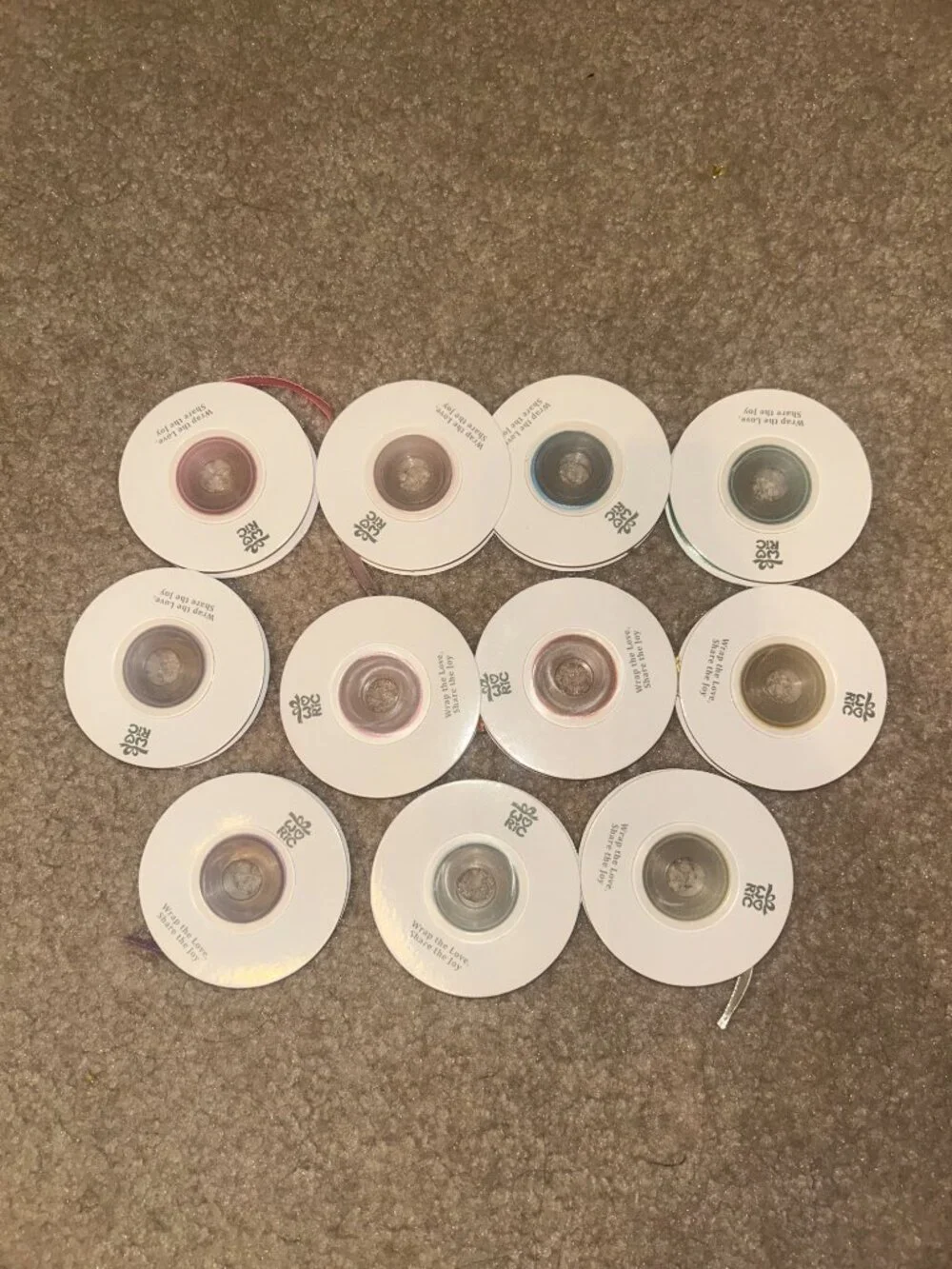 Spools of ribbon